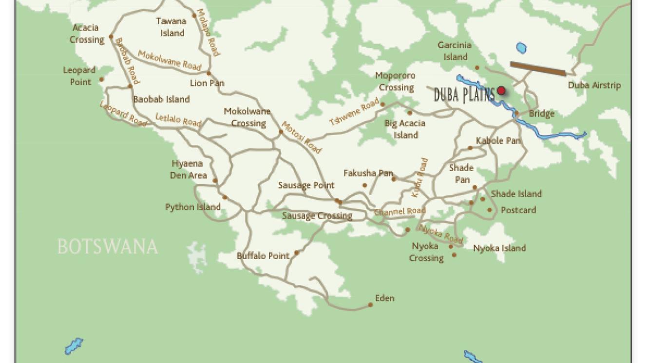 Duba Expedition Camp is located within the Duba Plain concession in the Okavango Delta, Botswana.