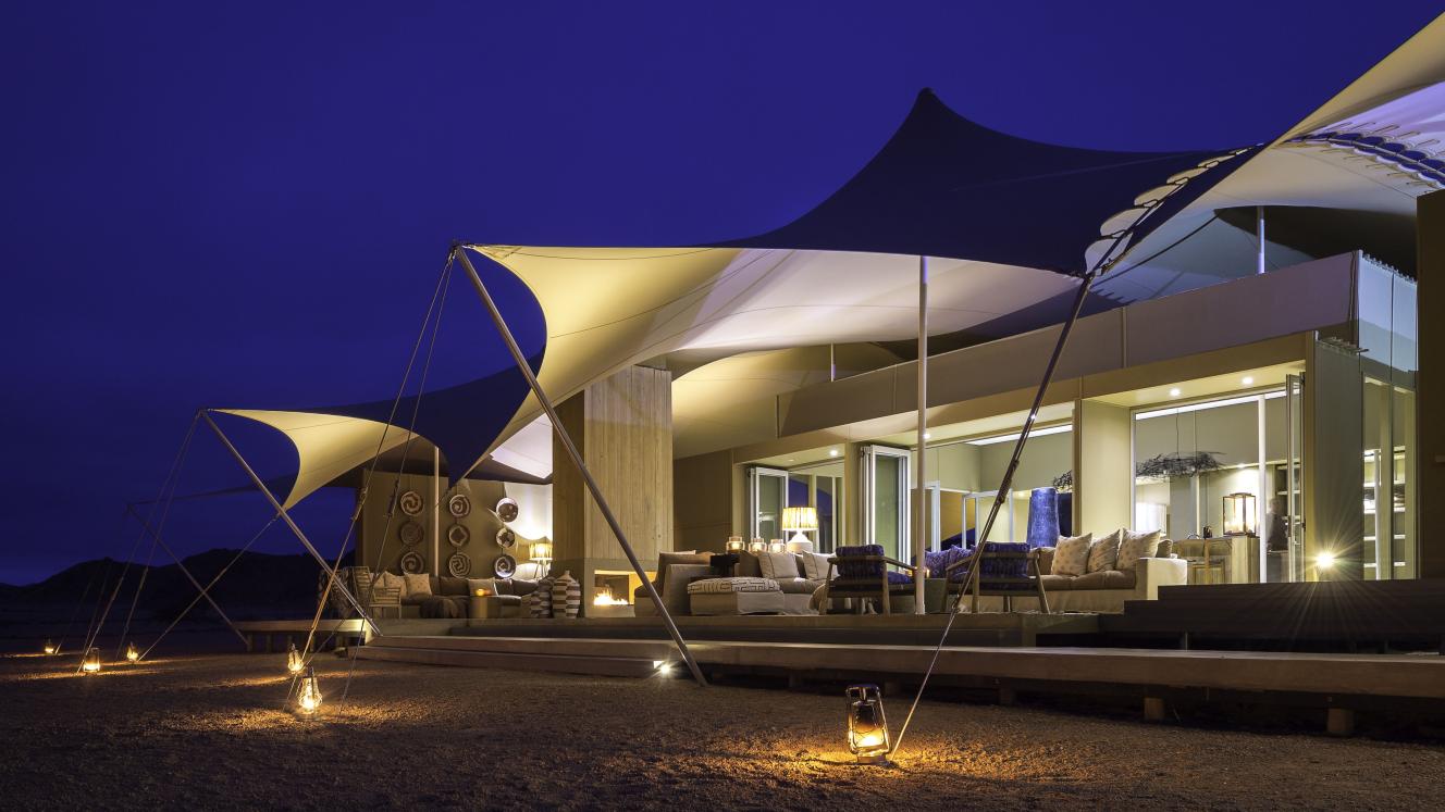 Hoanib Skeleton Coast Camp is set in a land of stark mountains, vast plains and dry riverbeds.