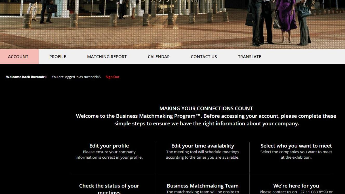 This short video explains the basics of how to create appointments with Indaba attendees by using the Online Diary and Matchmaking System.