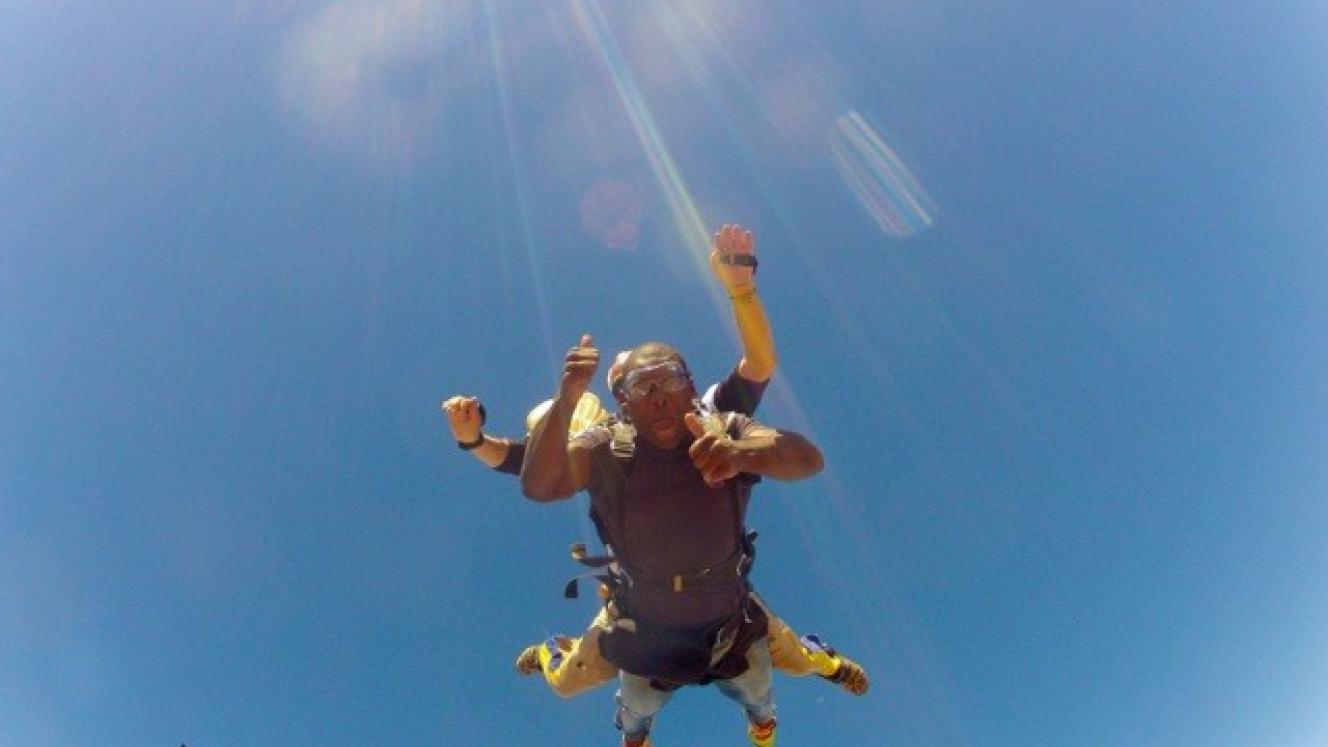 A tandem sky dive - photo by Mother City SkyDiving