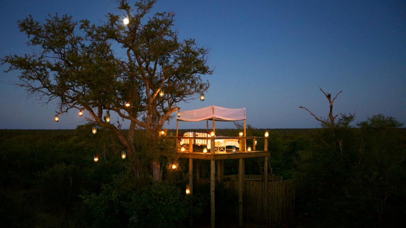 The Tanda Tula Star Beds experience allows guests to spend a night under the stars.