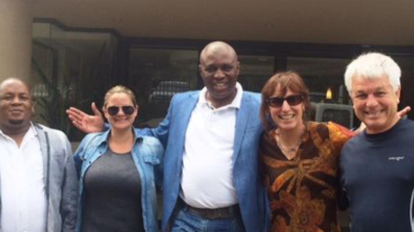 Umdoni Municipal Manager Mr Luthuli, Race Organiser Representative Deanne Purtell 3 Black Dresses, Umdoni Mayor Cllr. S. Khwela, Ugu South Coast Tourism Nikki Tilley, Scottburgh Ratepayers Assoc. William Pienaar