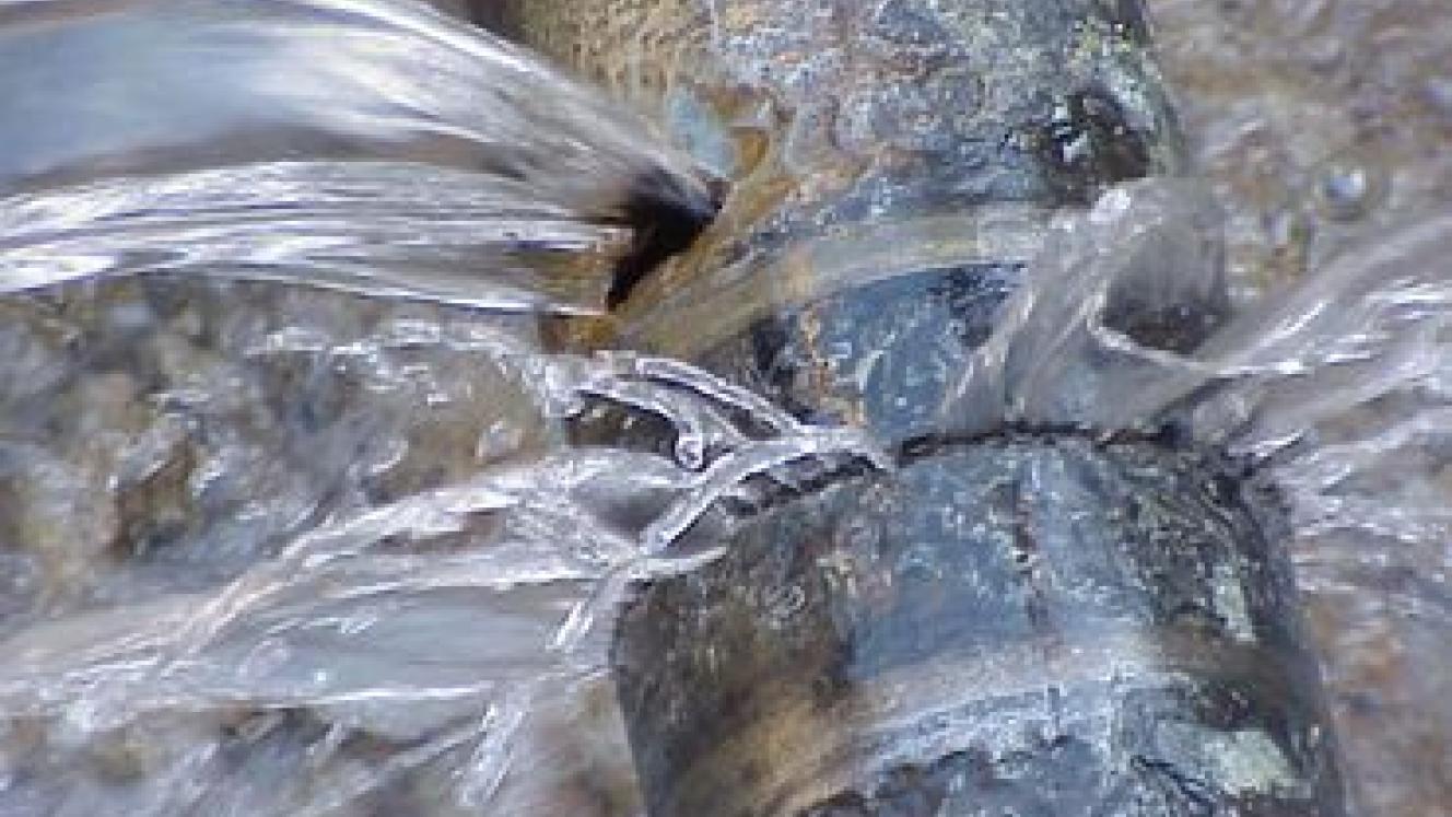 The burst water pipe was expected to be fixed on Wednesday.