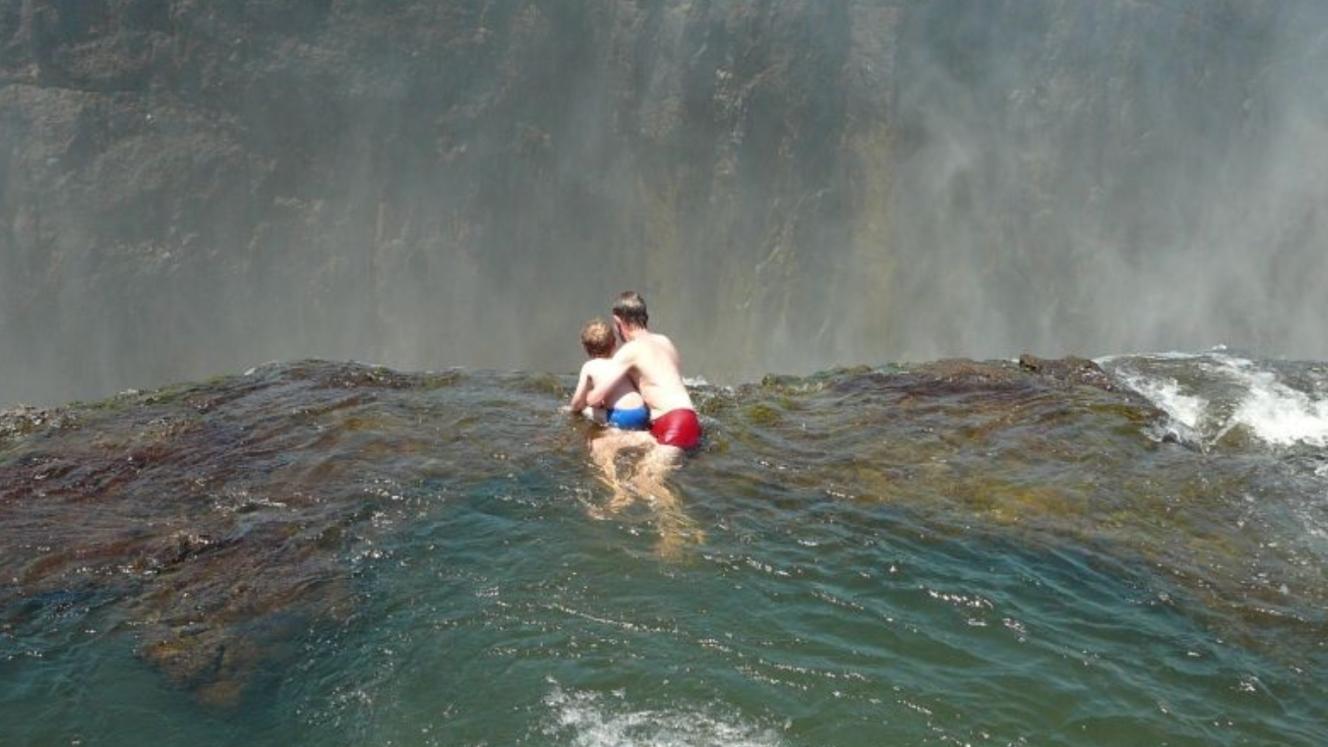 Devil’s Pool closes each year due to the rising water levels. 