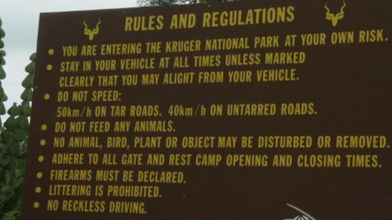 Visitors to Kruger are advised to drive carefully, especially on gravel surfaces. 