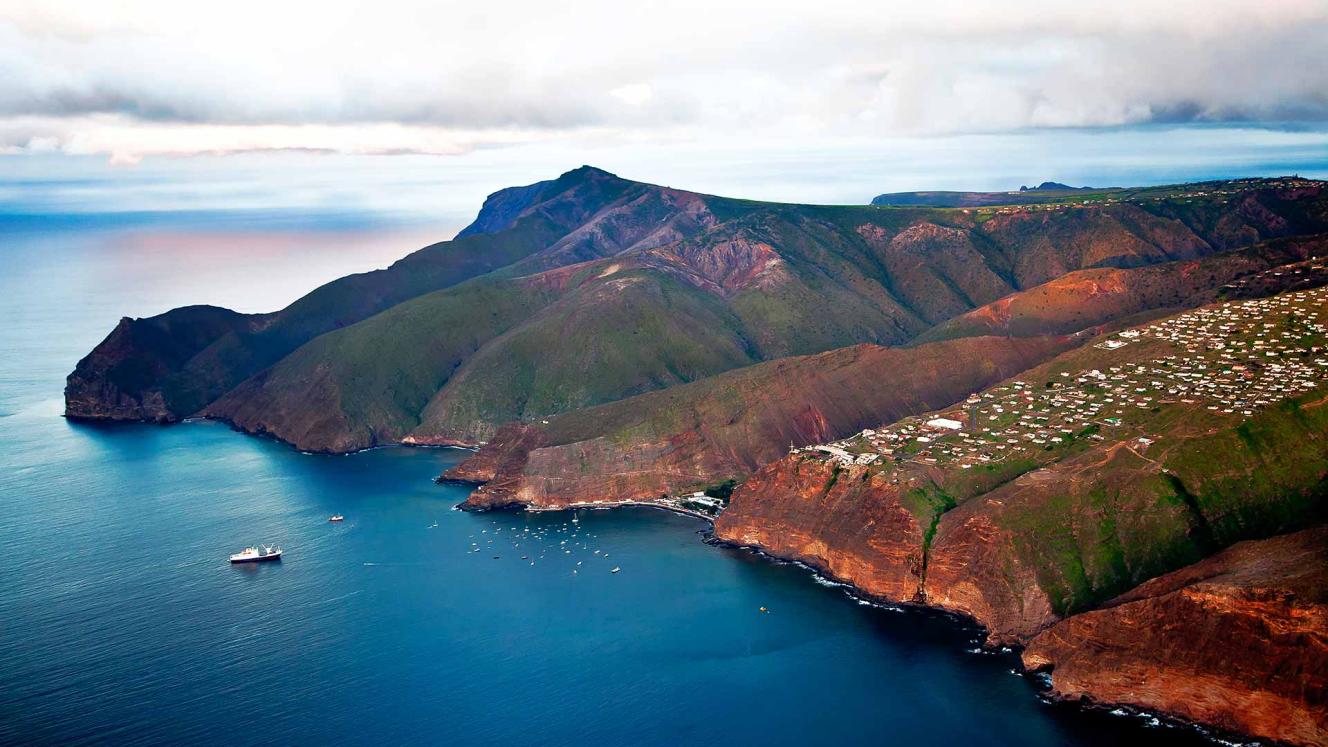 The first ever commercial airliner, operated by Comair, touched down in St Helena on April 18.
