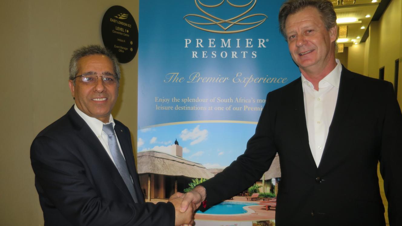 Samuel Nassimov, MD of Premier Hotels and Resorts, and Guy Parton from marketing and advertising agency Hippocampus.