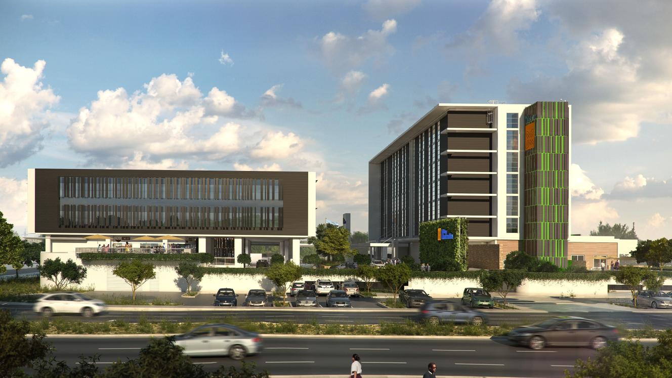 An artist’s impression of the Hilton Garden Inn Gaborone, slated to open in 2017.