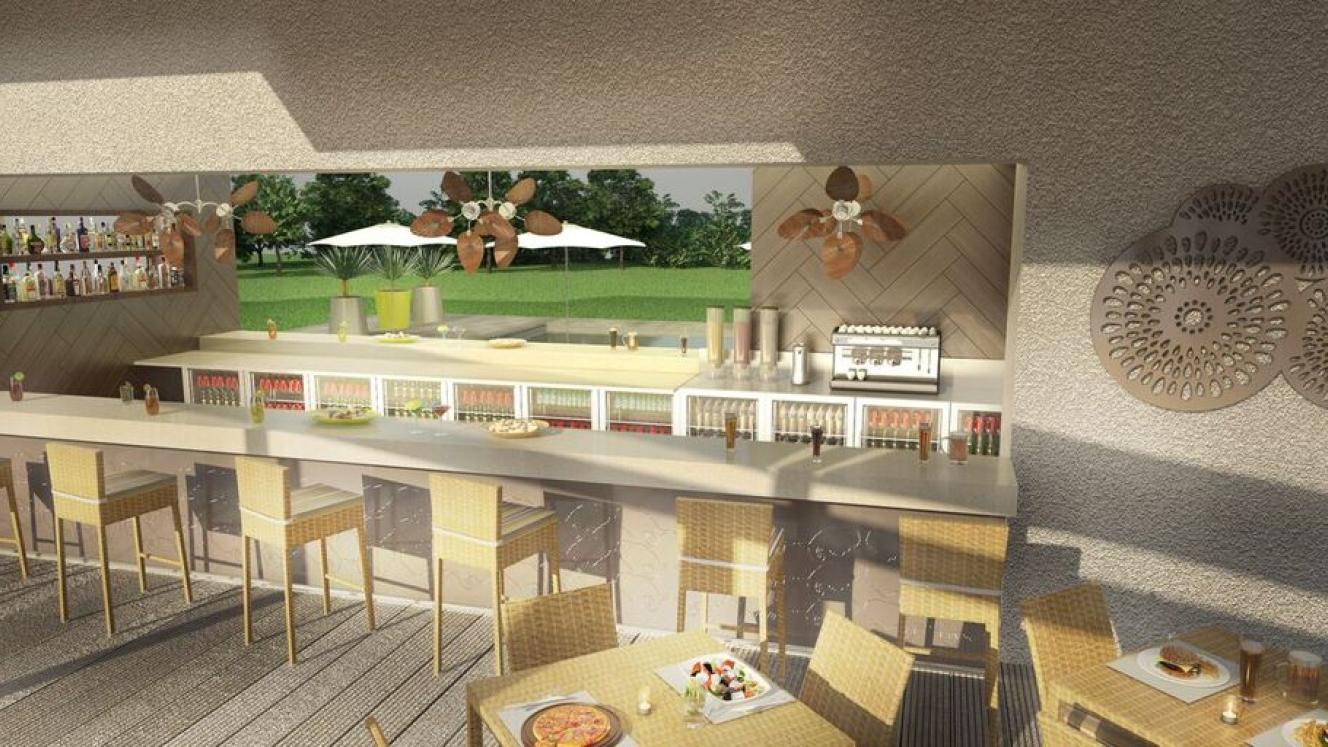 An artist’s impression of the bar at Cresta Maun Resort, which is expected to open next year.
