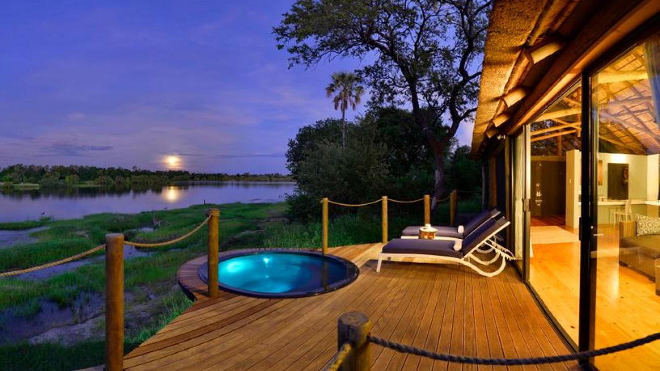 Private plunge pools have been added to each of the 13 tents at Victoria Falls River Lodge.