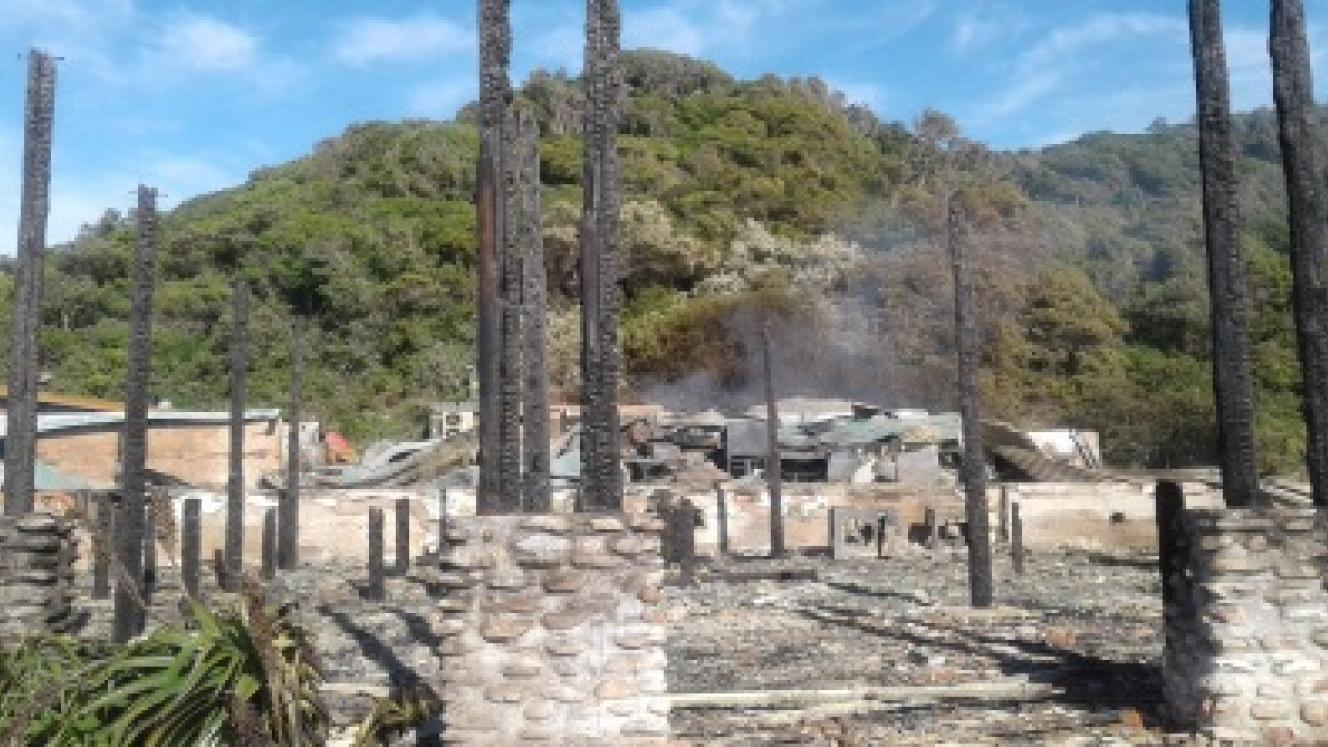 Tsitsikamma, showing damage caused by the fire.