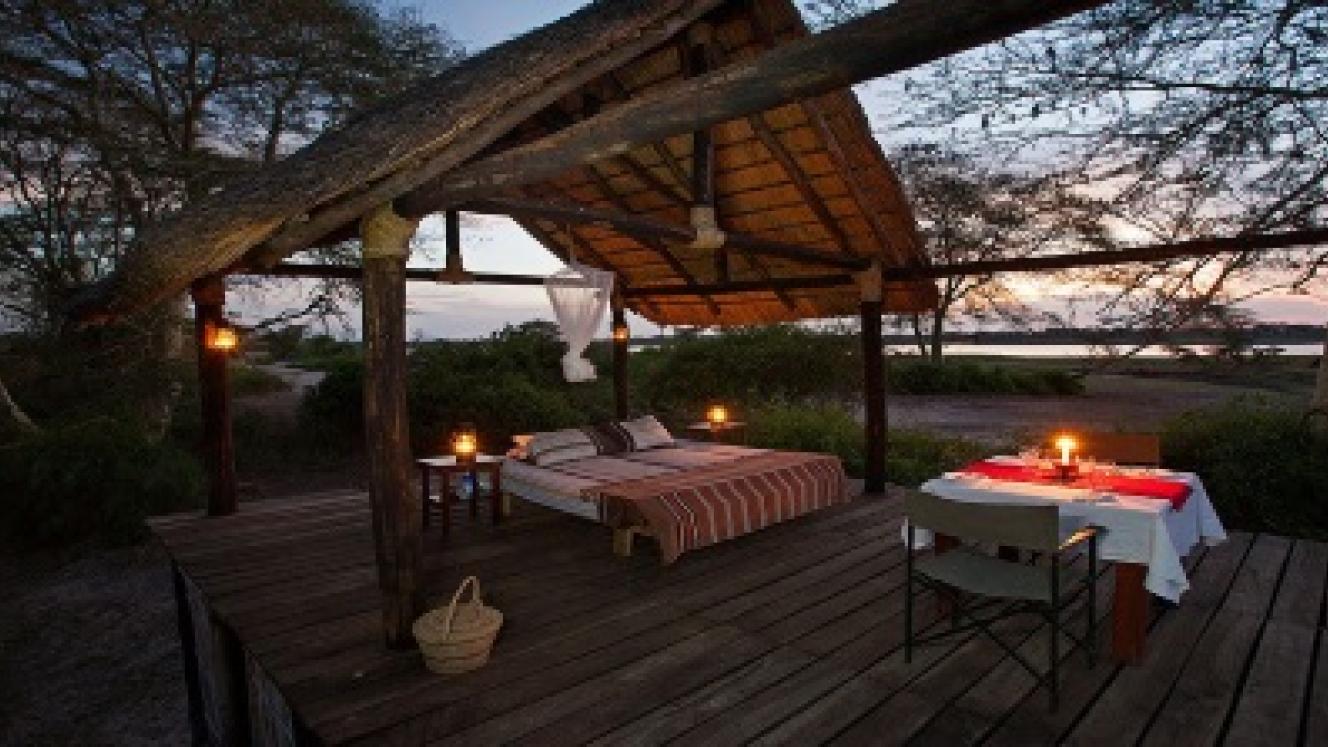 Mvuu Lodge’s Star Beds offer their guests views of the Liwonde National Park and wildlife.