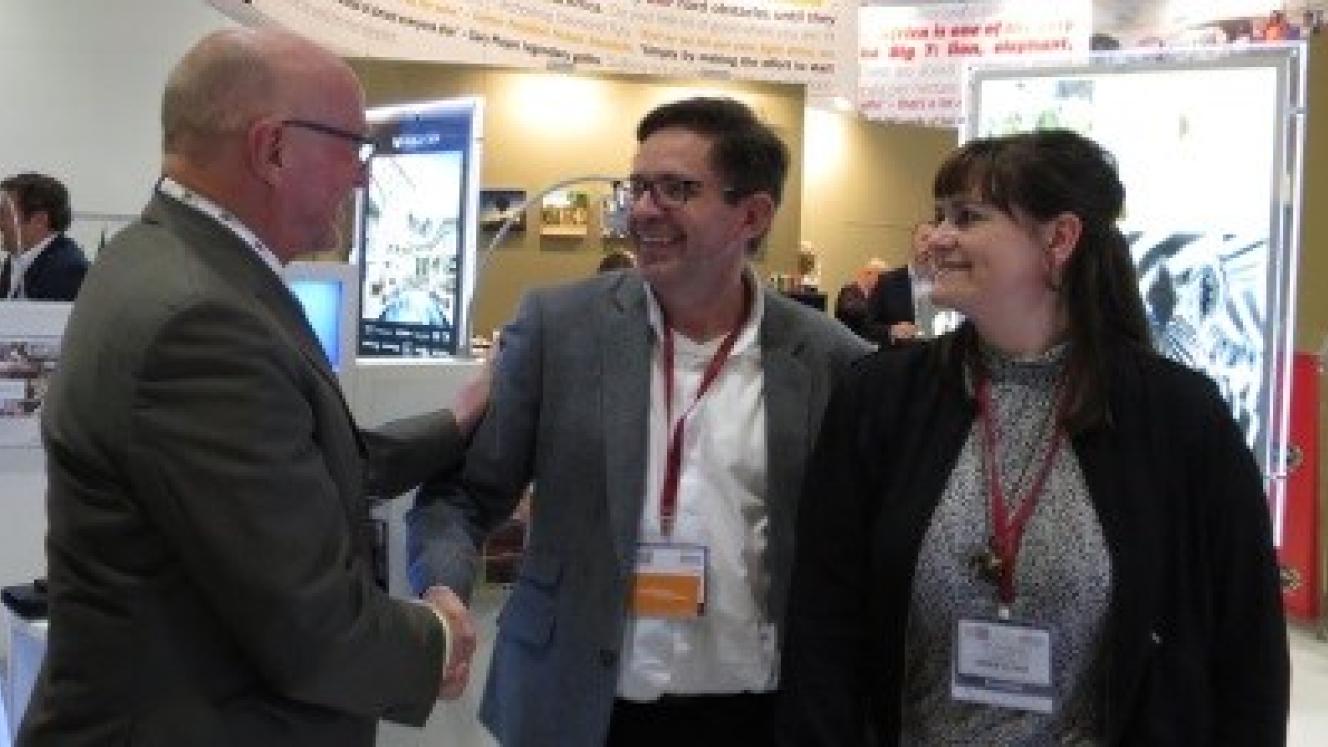Tourism Minister, Derek Hanekom, pictured with Martin Botha, Tourvest Destination Management Chief Operating Officer Inbound, and Suzanne Benadie, Your Africa Sales and Marketing Director at last year’s WTM London.