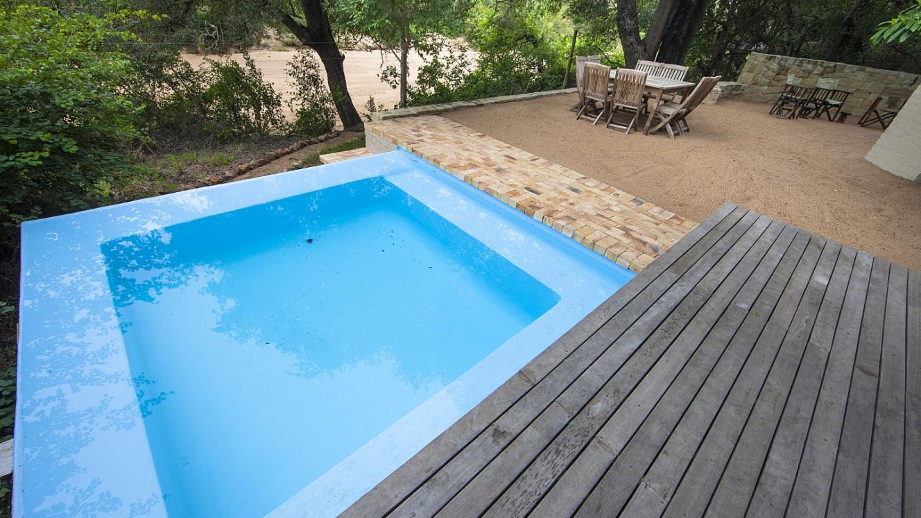 Further wooden decking will be added alongside the pool during Timbavati’s Bateleur Main Camp renovations.