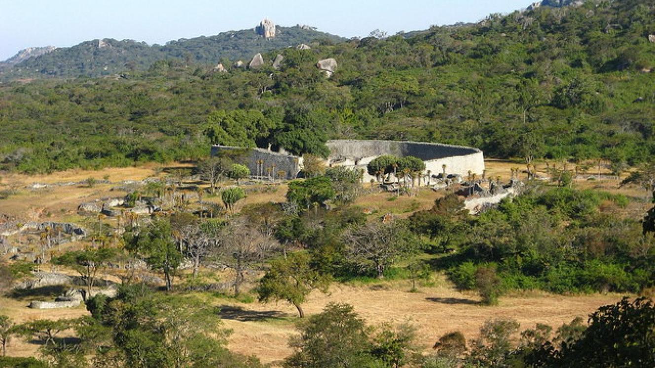 Great Zimbabwe Ruins view. 