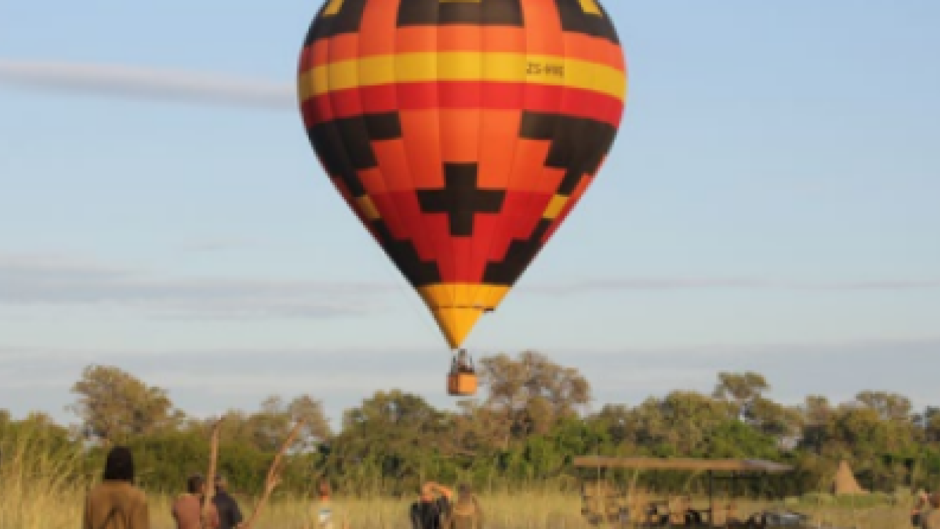 Hot-air balloon safaris are now available at Kadizora Camp in Botswana.