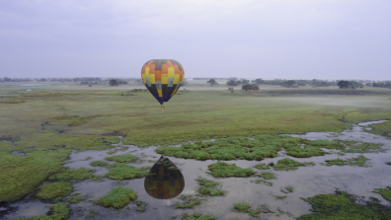Photo credits: Wilderness Safaris​. Wilderness safaris offers hot air balloon rides.