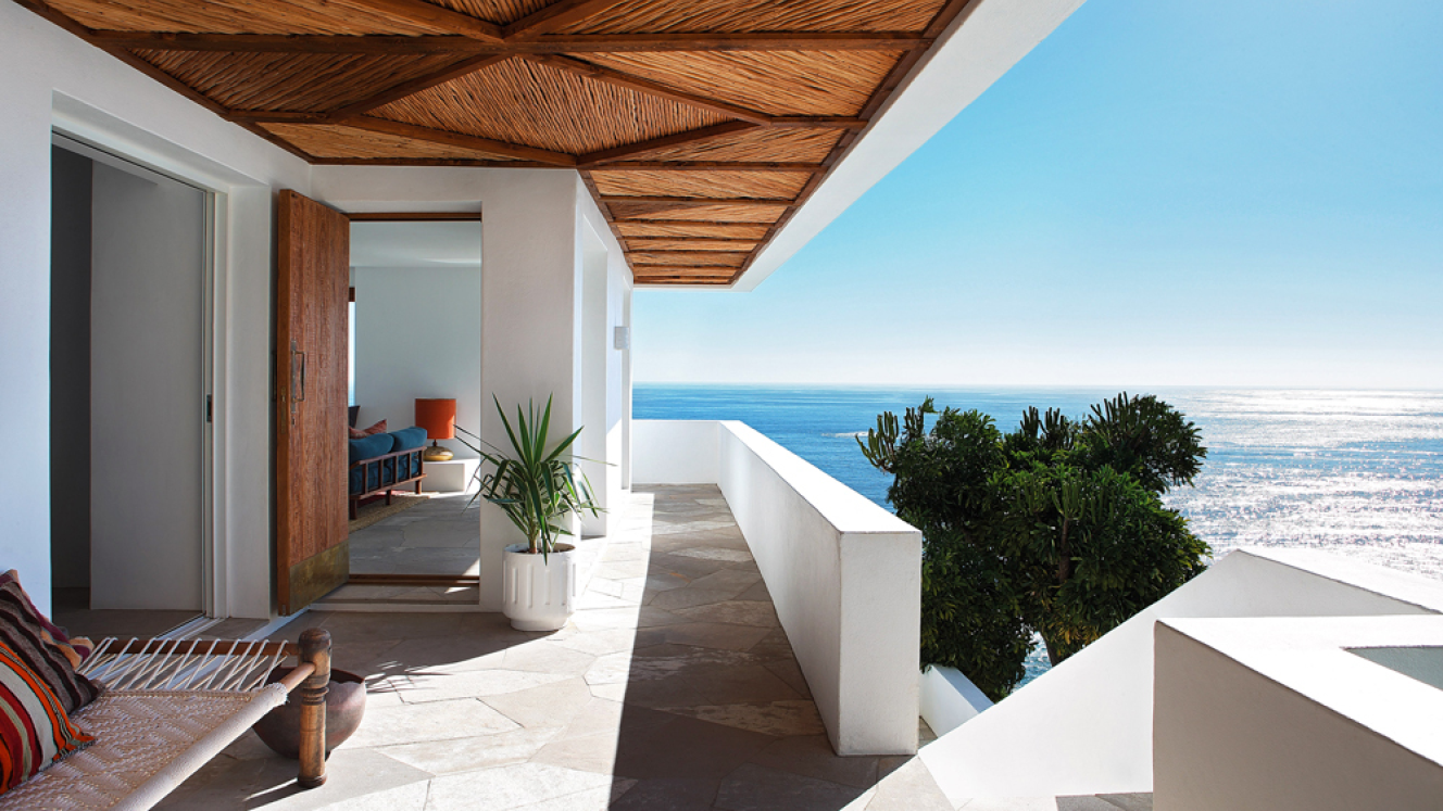 Icaria House in Bantry Bay overlooks Cape Town's Atlantic Seaboard. 
