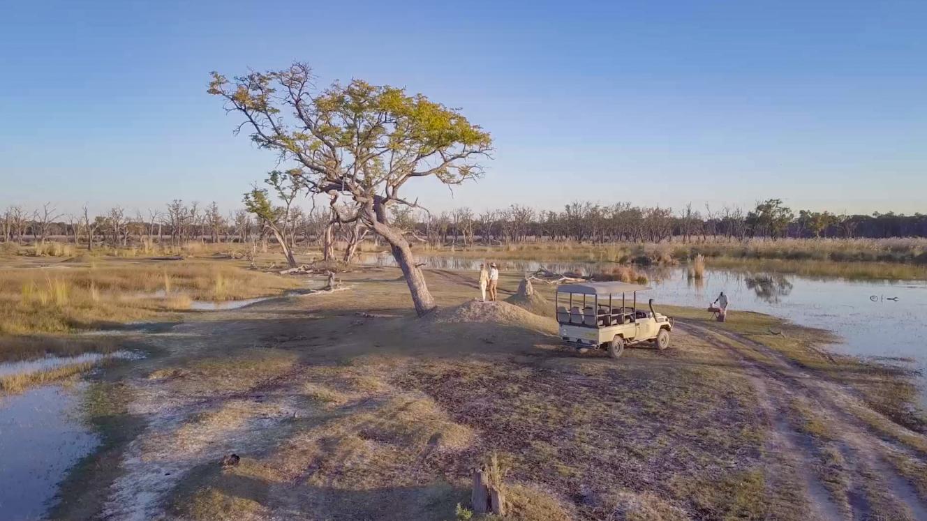 Drinks break in Moremi Game Reserve