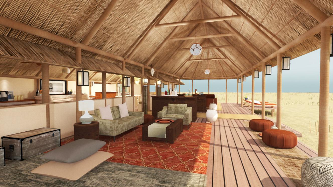 The new safari camp is on a private reserve on the northern boundary of the Central Kalahari Game Reserve.