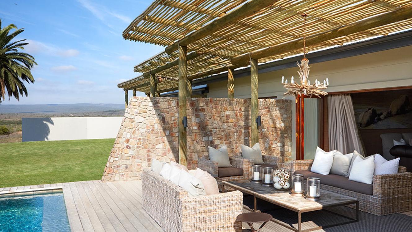 Kwandwe Fort House is a historic fort that has been converted into a safari villa. Credit: kwande.com