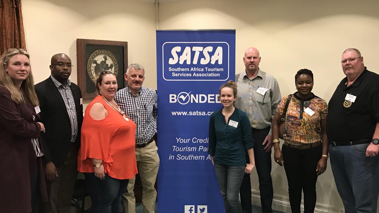 New committee members present at the AGM L-R Karen Terrell-Kramvis, Jabu Matsilele, Andrea Hand, Chris Anagnostellis, Maxine Glover, Robert Hetem, Phina Muthige, Dean Cherry
