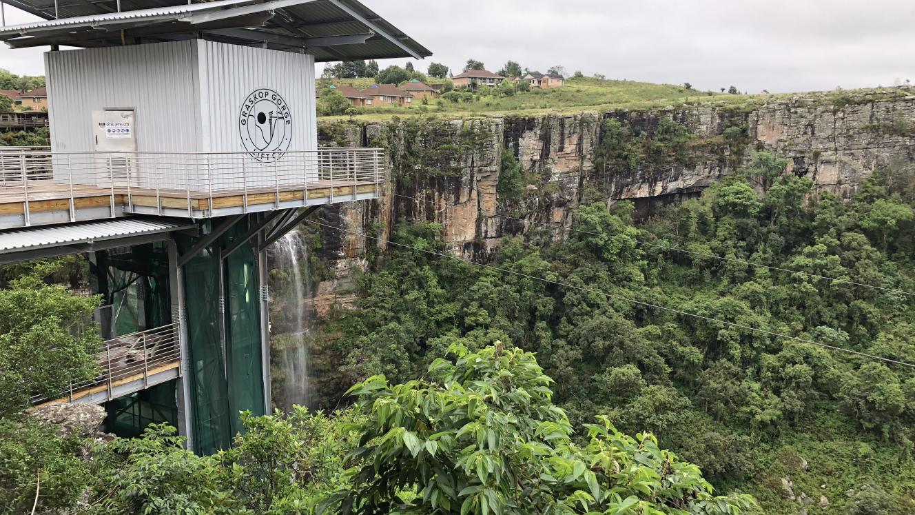 The lift has a sheer drop equivalent to about 16 storeys.