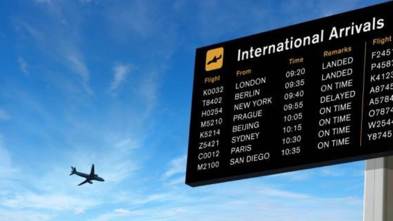 The report shows that international arrivals increased by 4% in October last year.