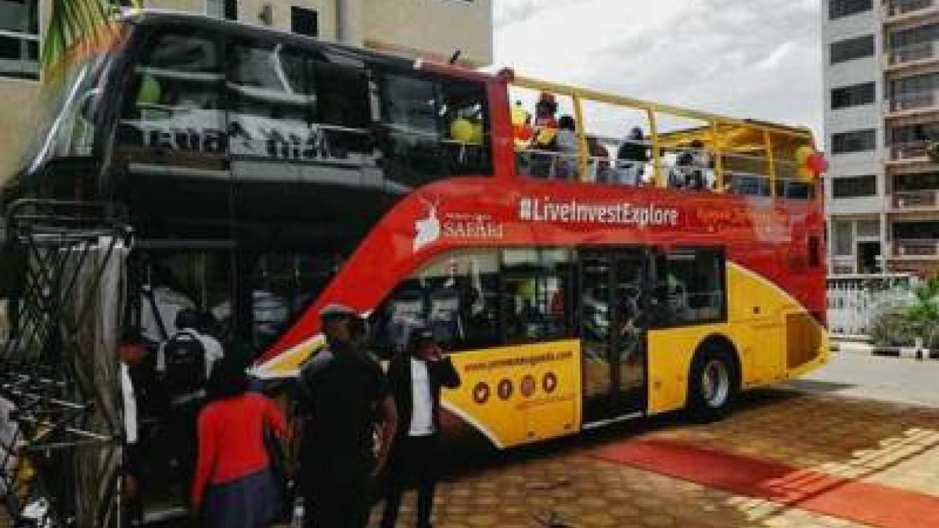 Kampala has received its first tourist sightseeing bus. Credits: Primate World Safaris.