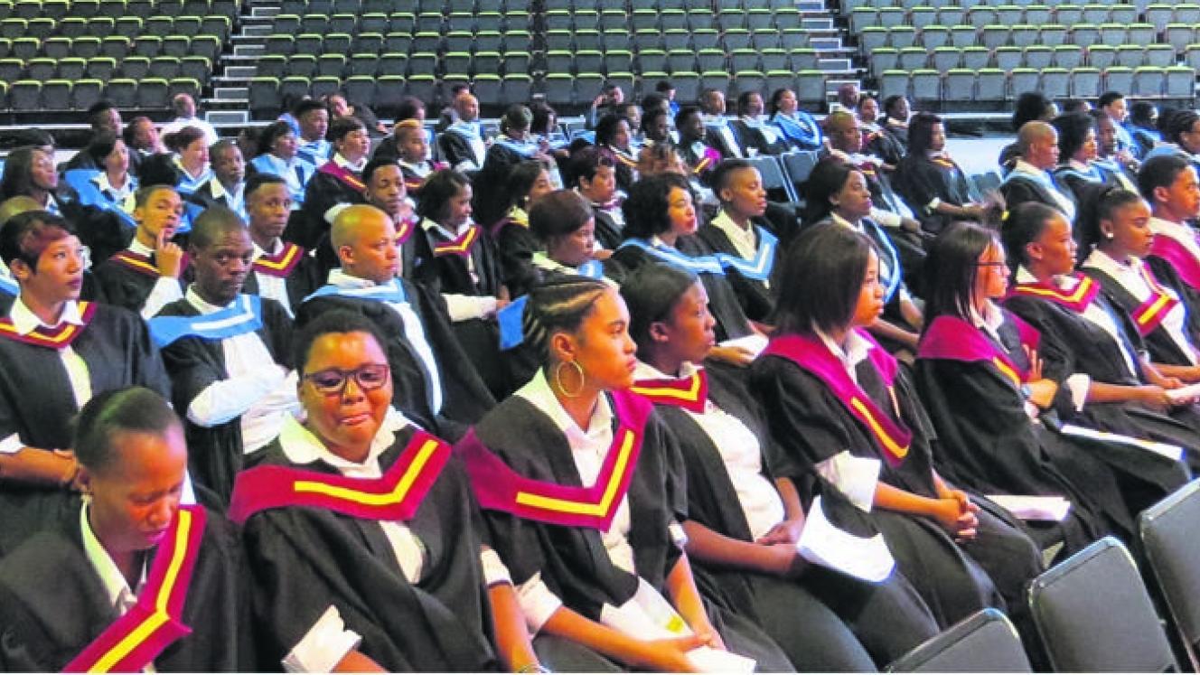 Graduates of the HYTP eagerly await their certificates at the ceremony at Mittah Seperepere Convention Centre on Monday (March 26). 
