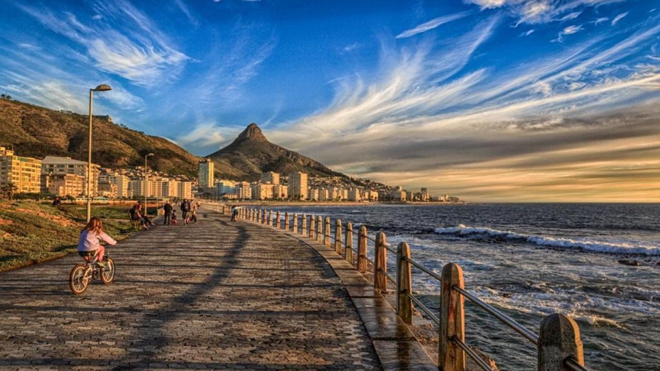 Construction is still under way at Cape Town’s Sea Point Promenade.