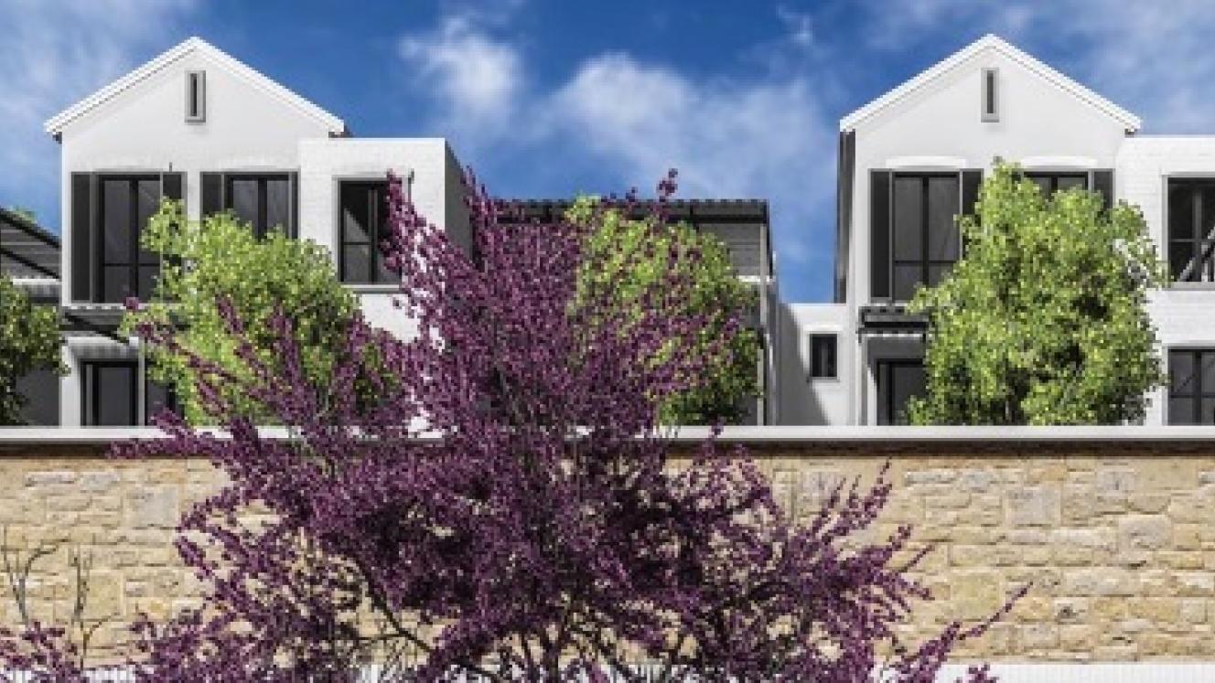 The Am Weinberg Boutique Hotel encompasses a heritage building, creating an inviting courtyard.