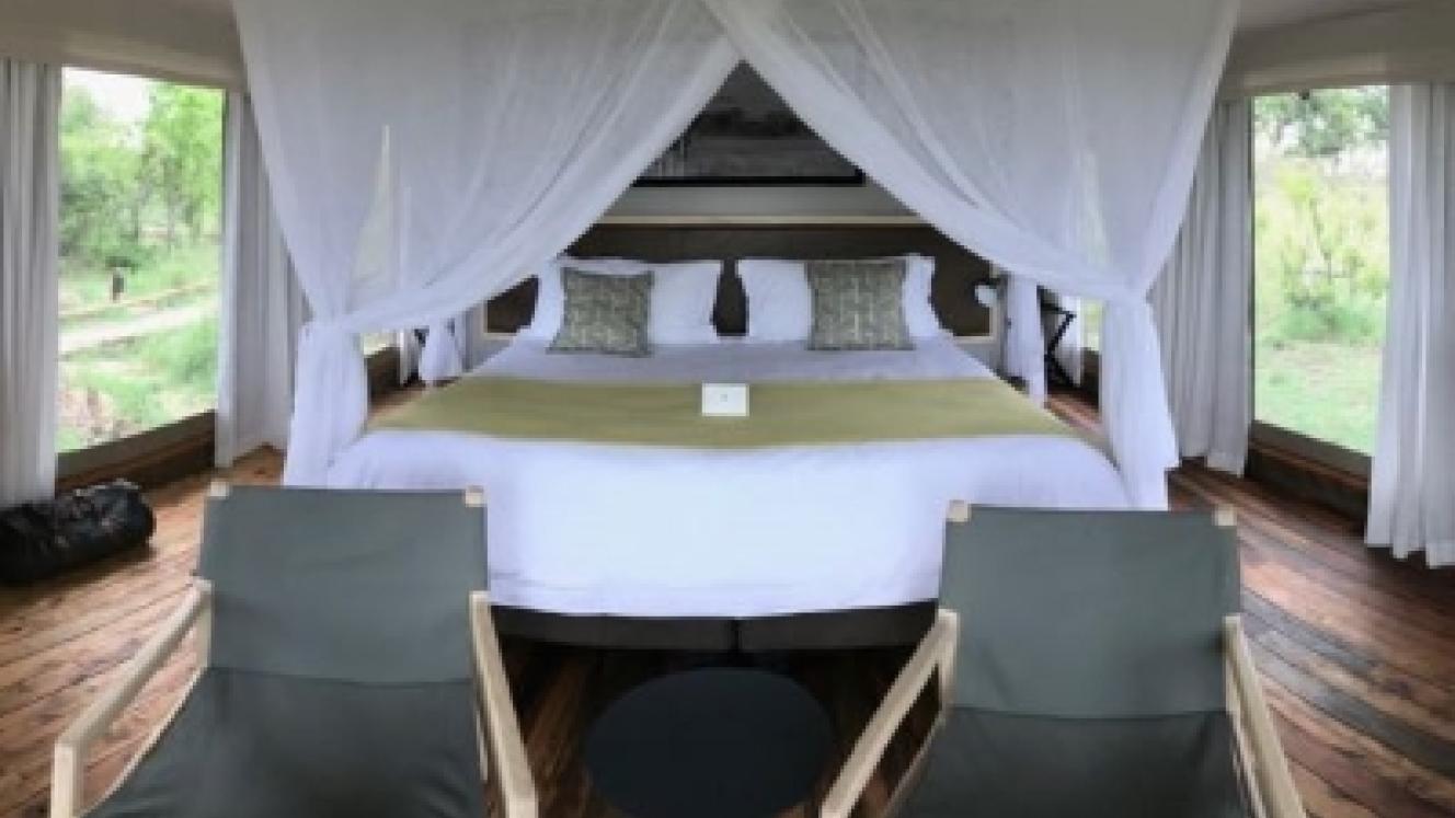 Newly refurbished luxury tent