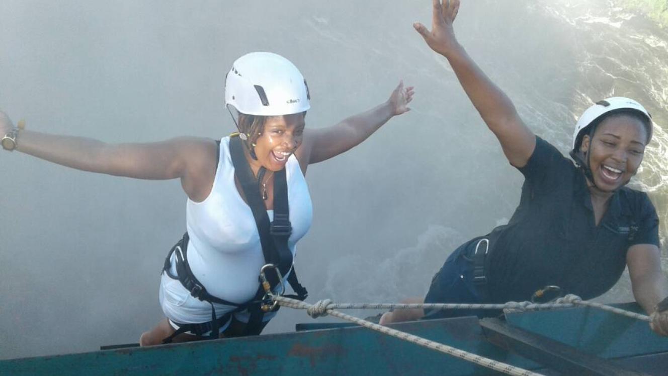 Experience the most scenic abseiling site in the world at Victoria Falls