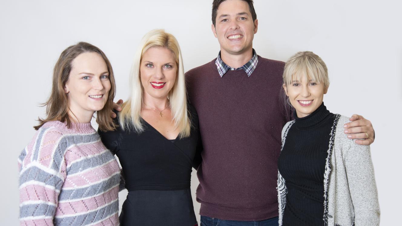 The TU editorial team (from left to right): Catherine Bower, Kerry Hayes, Anton Marsh, Kylie Granat