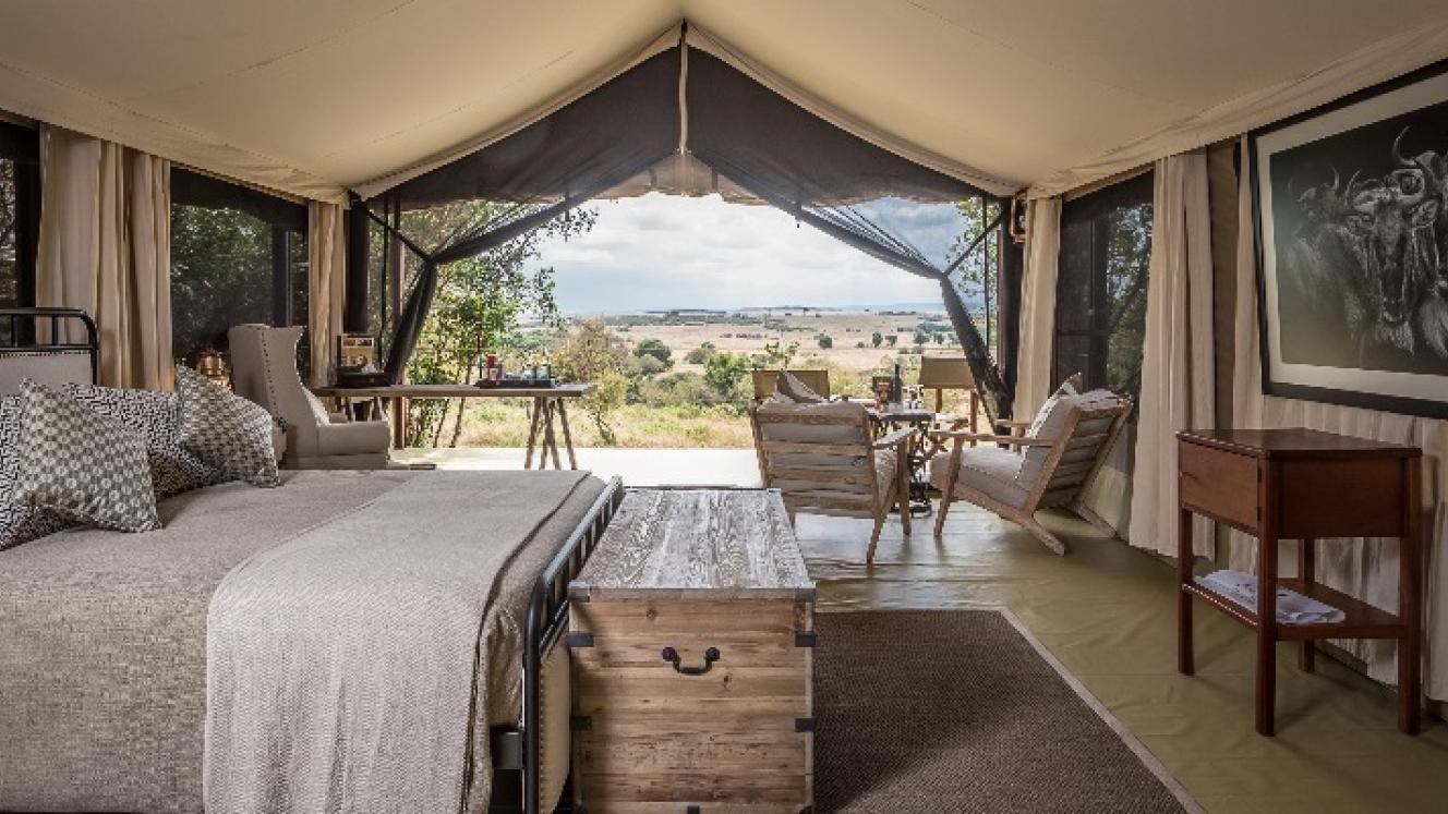 Entim Camp in Kenya has been redesigned, improving guests’ experience when visiting the Maasai Mara Game Reserve. Credits: Entim Camp.