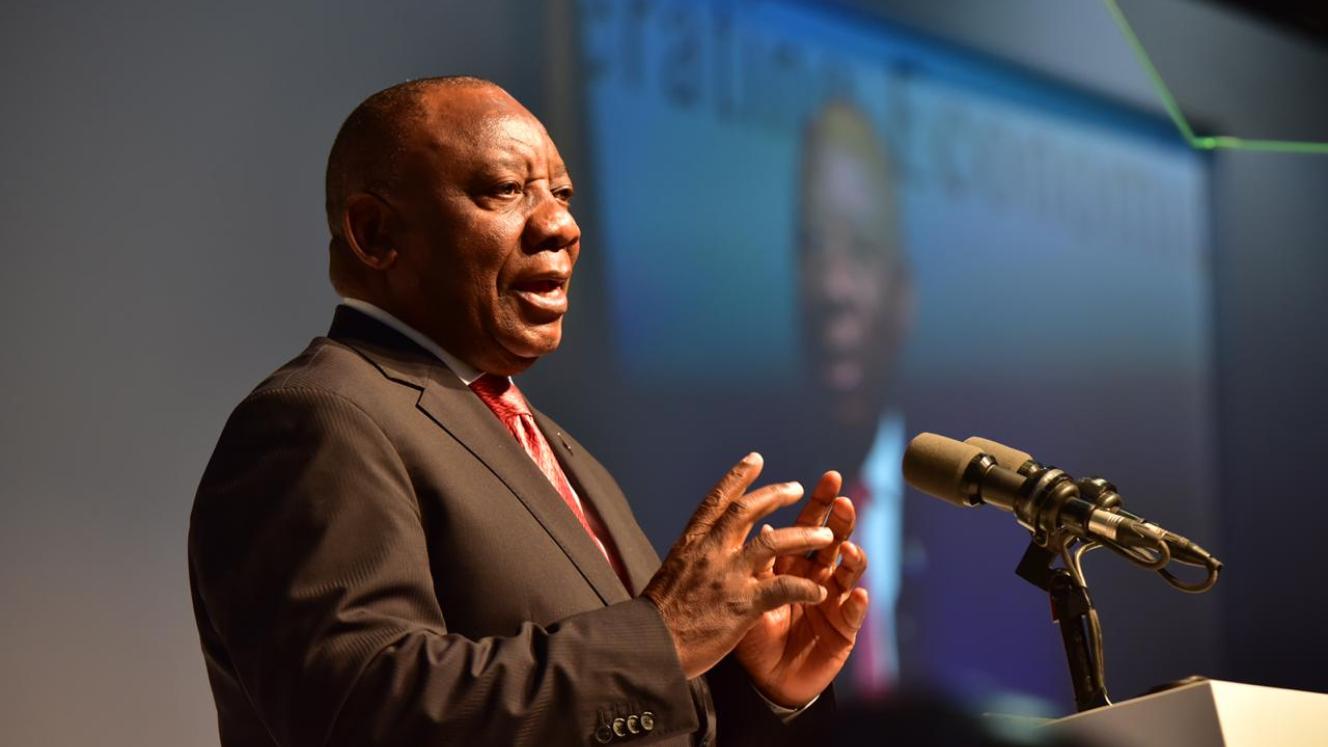 South Africa's president is hoping for investment.