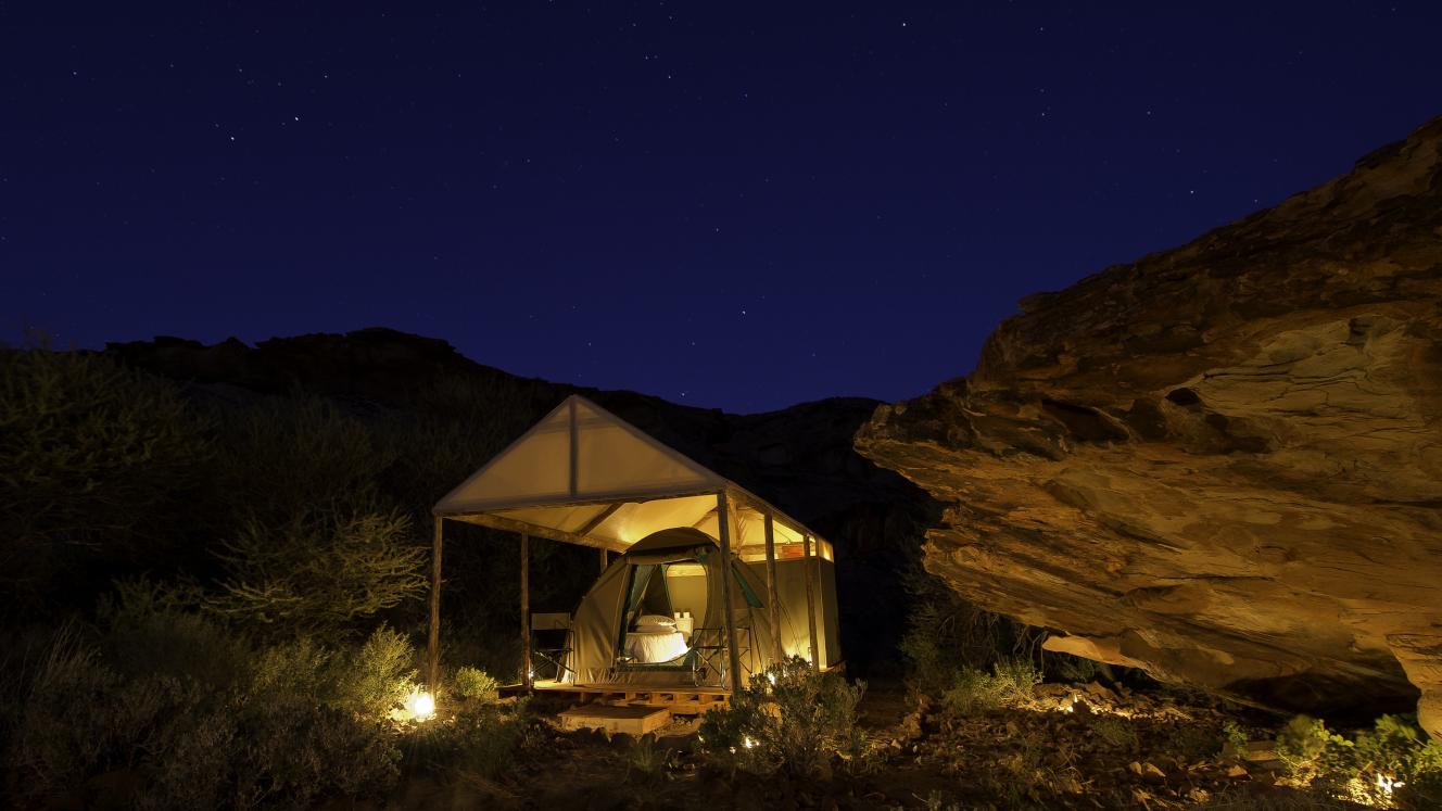 New fully serviced mobile camping safaris in Namibia introduced by Wilderness Safaris. 