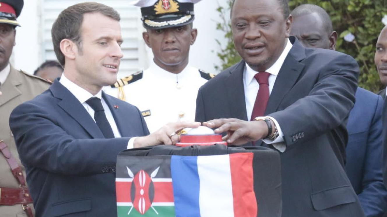 French and Kenyan presidents promise urban rail completion in three years’ time.