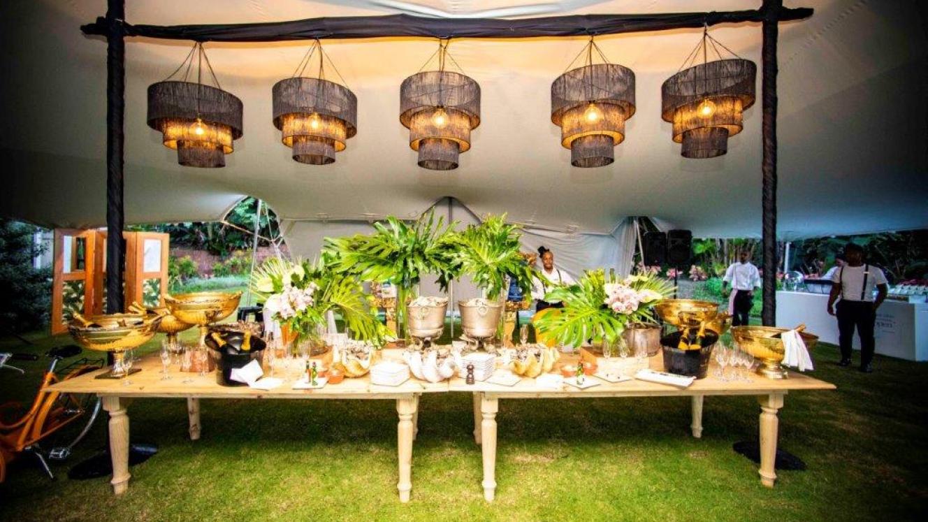 Dinner is served at Beverly Hill’s Secret Garden. 