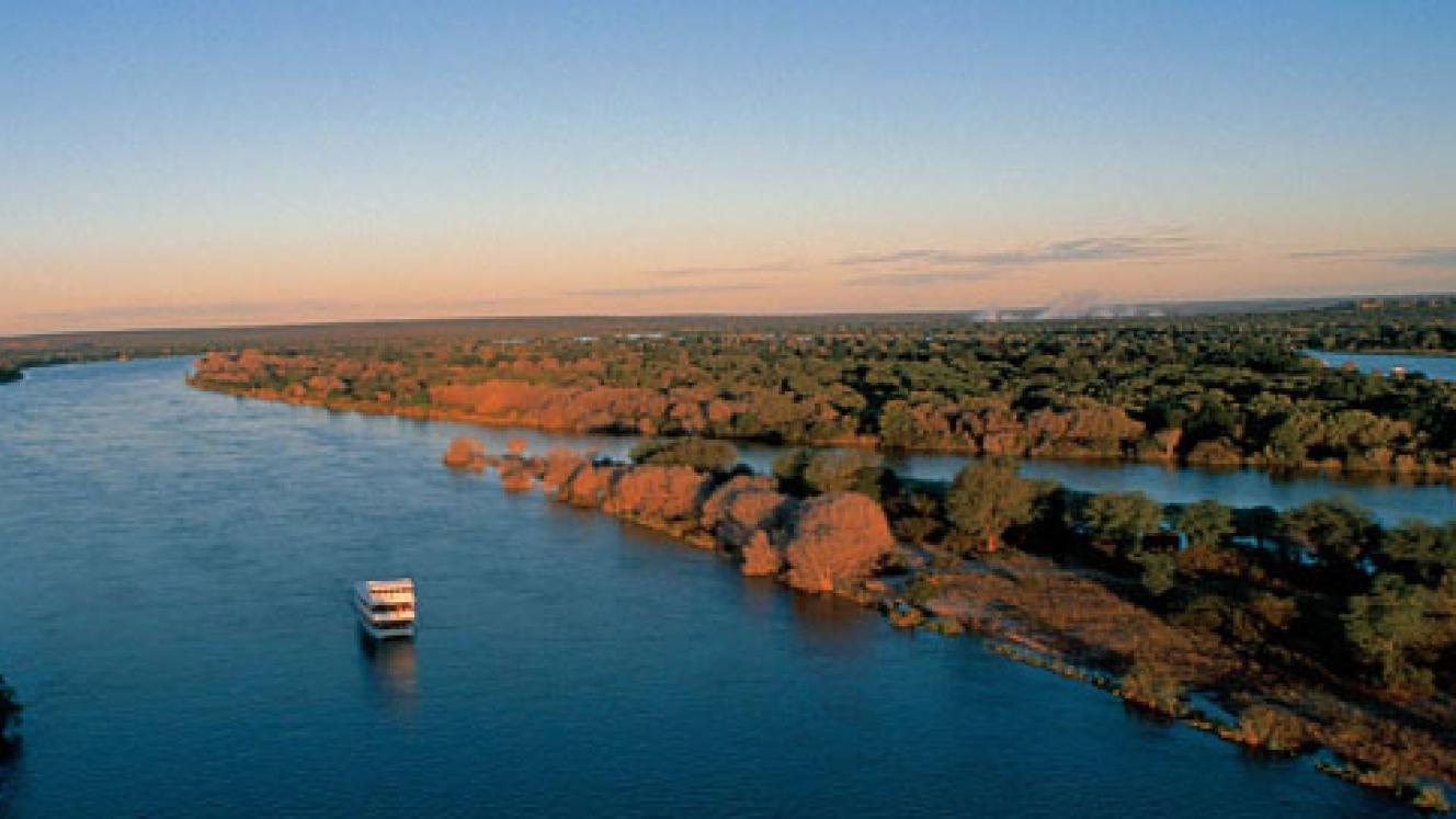 New 32-passenger cruise boat takes passengers up the Zambezi River.