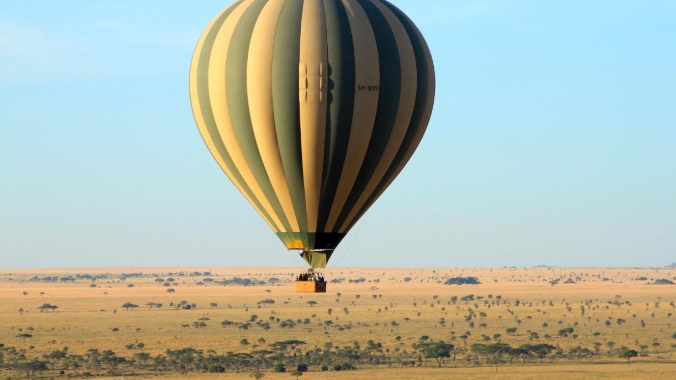 A hot air balloon safari in the southern Serengeti.