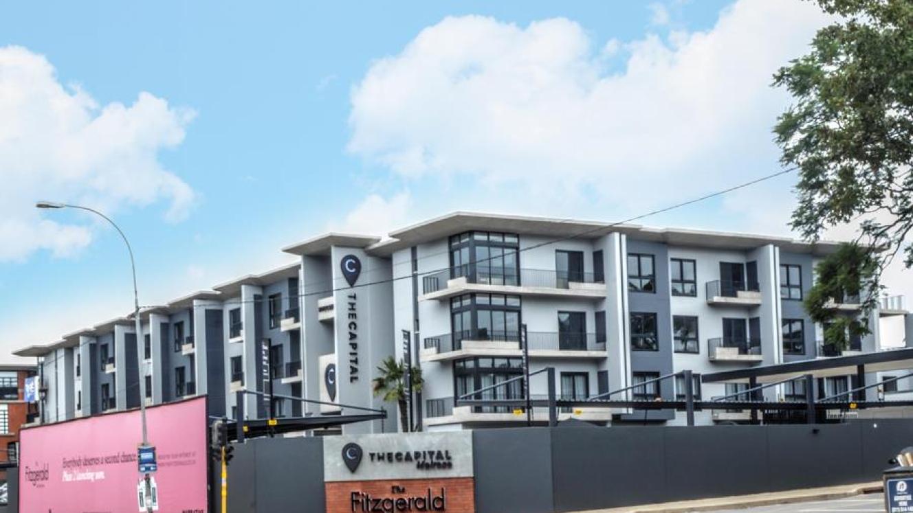 Across the road from the retail hub of Melrose Arch.
