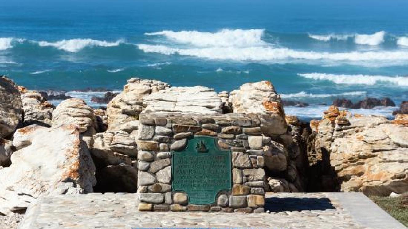 Cape Agulhas - where the Indian and Atlantic Oceans meet.