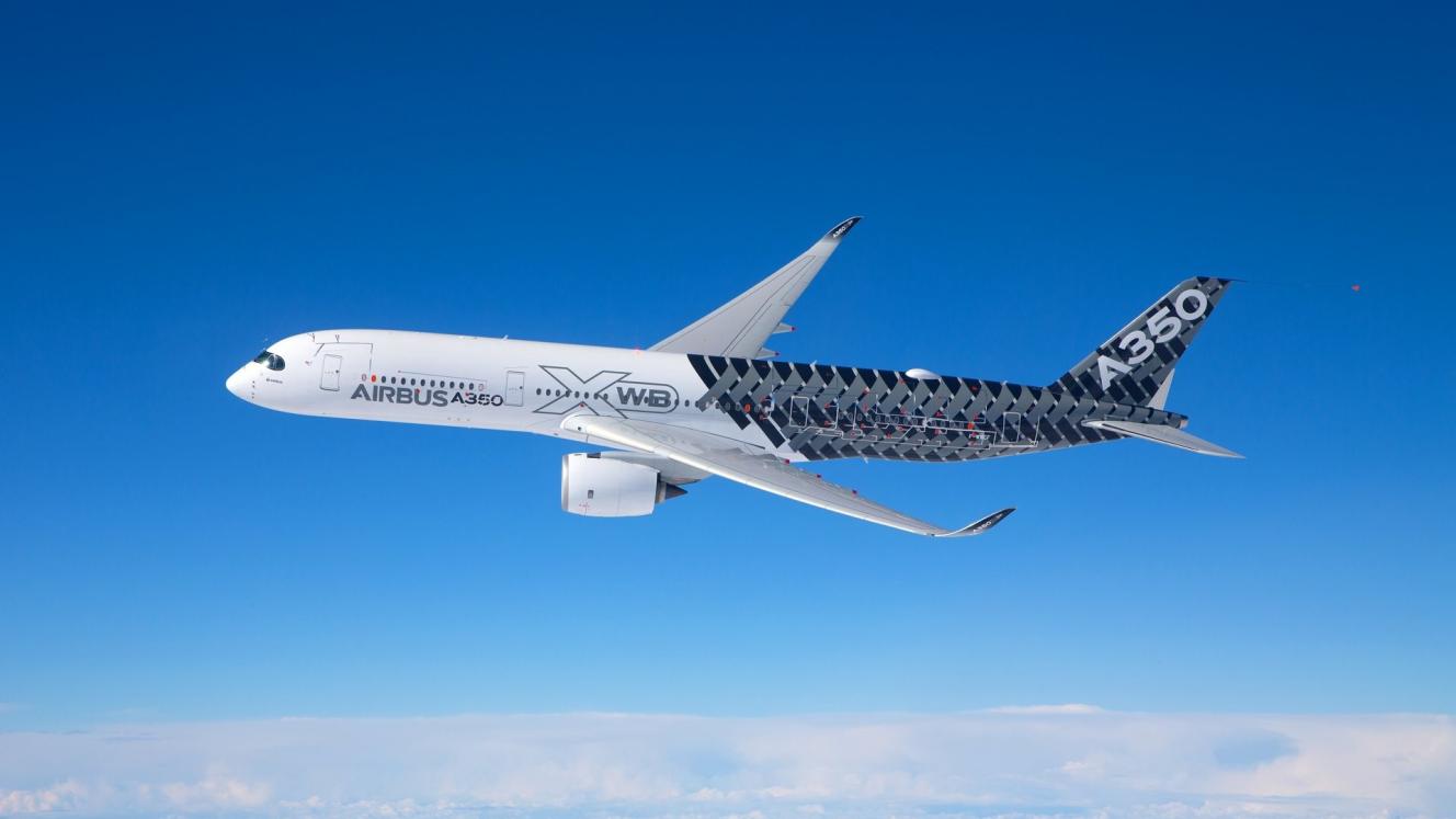 An Airbus A350 XWB in flight. Image Credit: Airbus