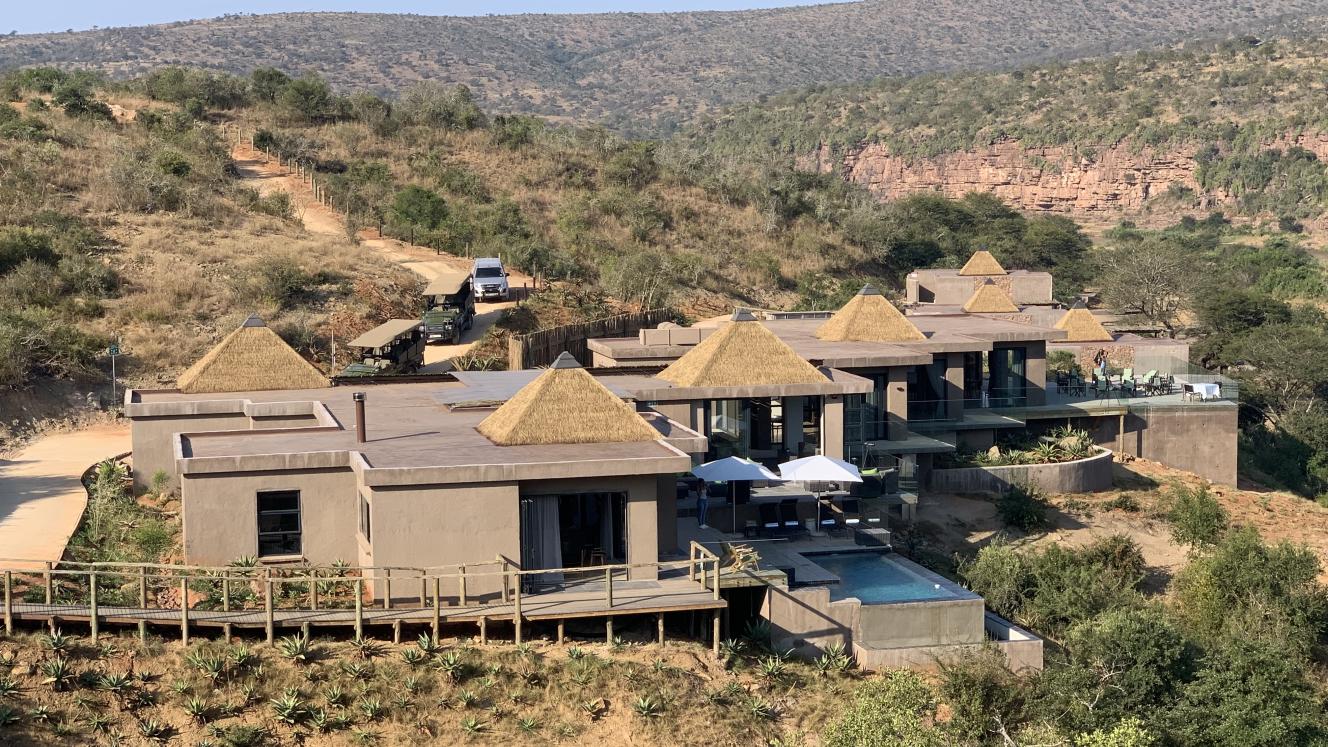 Biyela Lodge has beautiful views of the Wilderness and game park.
