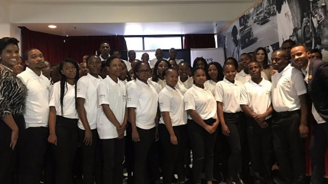 Youth ambassadors to tourism at the Joburg Theatre.