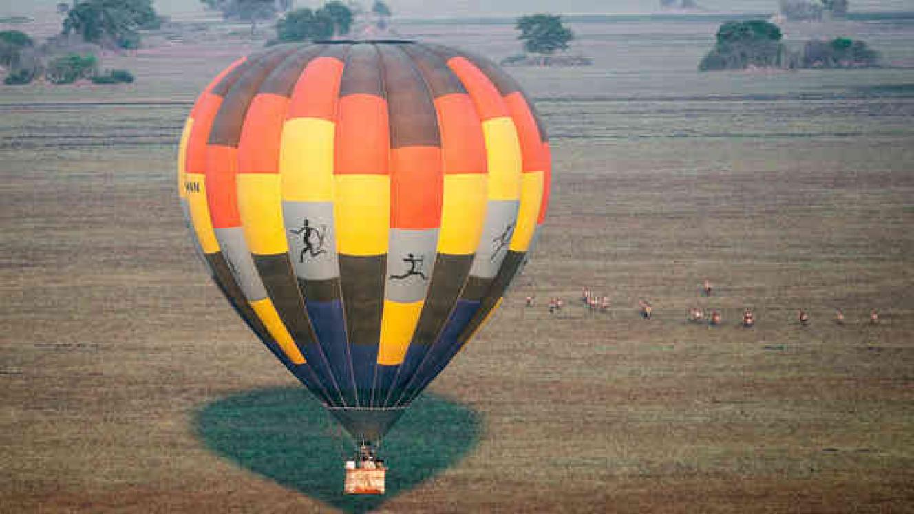 Busanga’s hot-air balloon season which begins on August 1.
