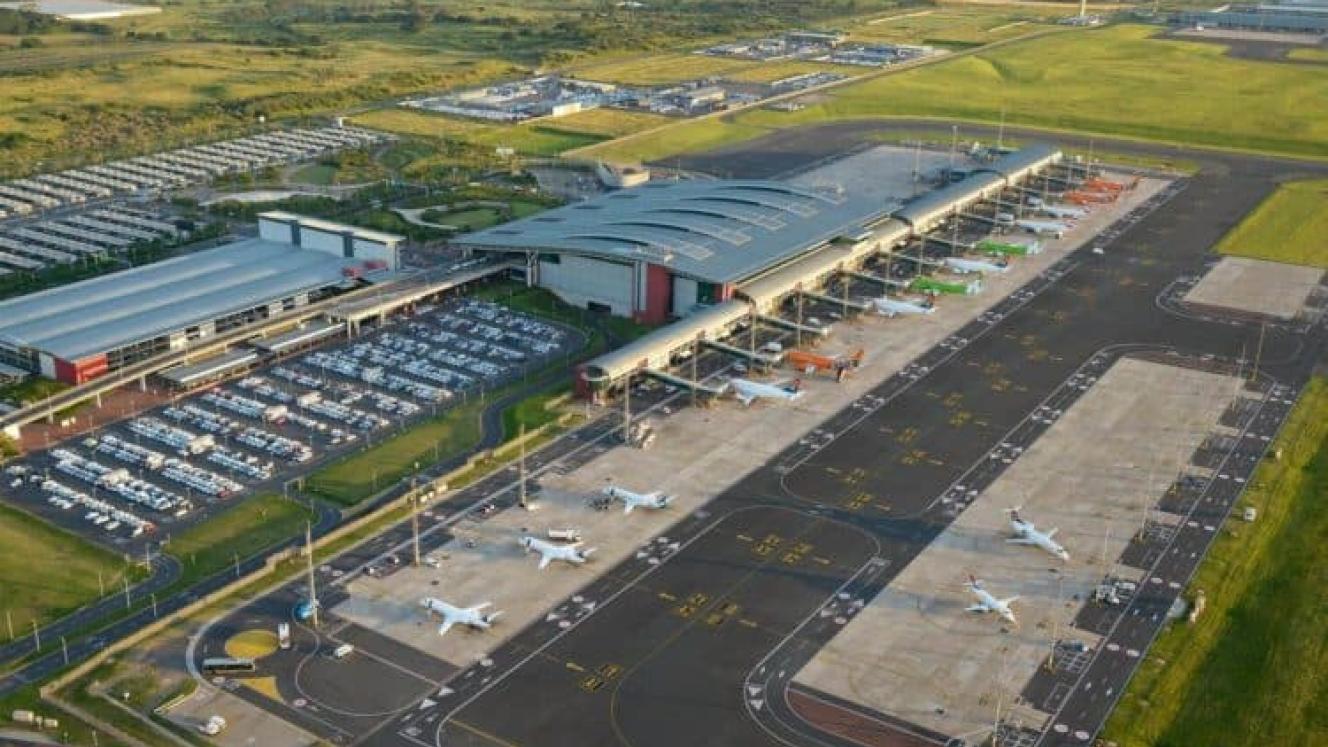 An aerial view of King Shaka International Airport