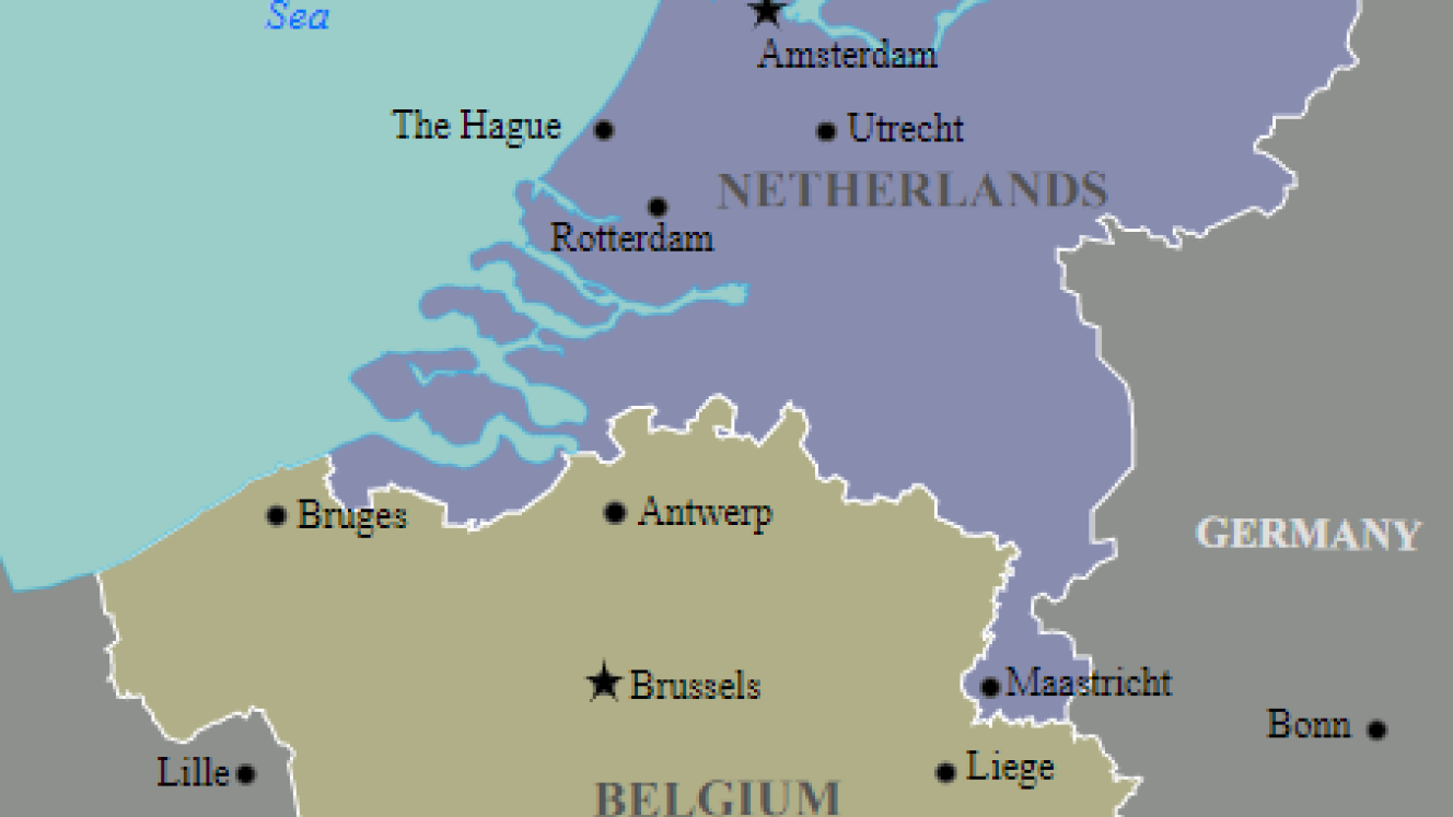 Map of the Benelux Union